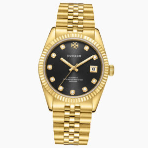 DORADO Gold Timeless Watch - Black | Engravely Custom 18K Gold Plated Jewelry