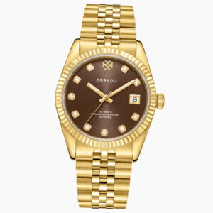 DORADO Gold Timeless Watch - Chocolate | Engravely Custom 18K Gold Plated Jewelry