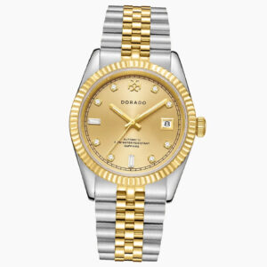 DORADO Two Tone Timeless Watch - Gold w/ SIX9 Markers | Engravely Custom 18K Gold Plated Jewelry
