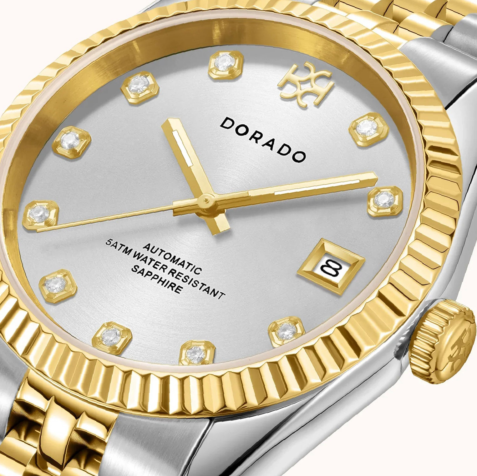 DORADO Two Tone Timeless Watch - Silver | Engravely Custom Premium Metal Alloy Jewelry - Image 2