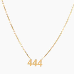 Eng ravely Angel Number Necklace with Cuban Chain