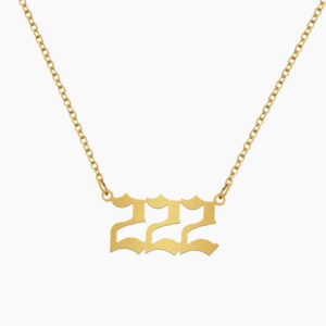 Angel Number Necklace | Custom 18K Gold Plated Name Necklace - Engravely