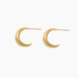 Eng ravely Bold Crescent Stud Earrings