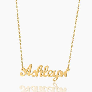 Butterfly Name Necklace | Custom Premium Metal Alloy Name Necklace - Engravely