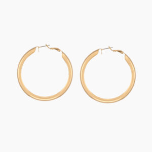Chunky Hollow Hoop Earrings | Custom Premium Metal Alloy Earrings - Engravely