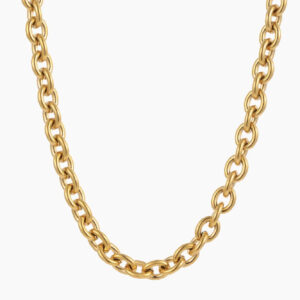 Chunky Rolo Chain Necklace | Custom Premium Metal Alloy Name Necklace - Engravely