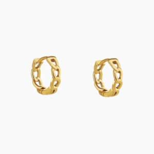 Cuban Link Huggie Earrings | Custom Stainless Steel Earrings - Engravely