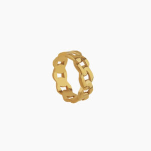 Cuban Link Ring | Custom 18K Gold Plated Ring - Engravely