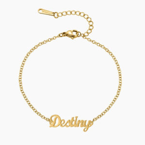 Custom Name Anklet | Custom Premium Metal Alloy Anklet - Engravely