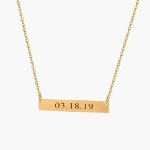 Eng ravely Engraved Bar Necklace