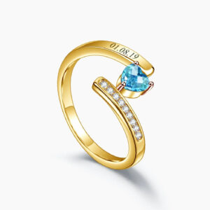 Eng ravely Engraved Birthstone Ring
