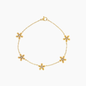 Multi Flower Bracelet | Custom Premium Metal Alloy Bracelet - Engravely