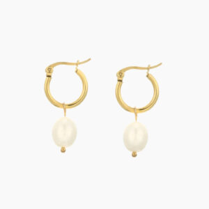 Eng ravely Freshwater Pearl Charm Earrings