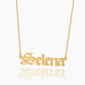 Gothic Name Necklace | Custom Premium Metal Alloy Name Necklace - Engravely