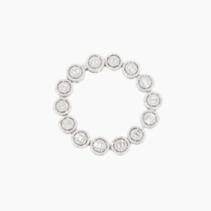 Eng ravely Iced Halo Tennis Bracelet