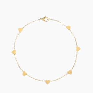 Hearts Anklet | Custom Premium Metal Alloy Anklet - Engravely