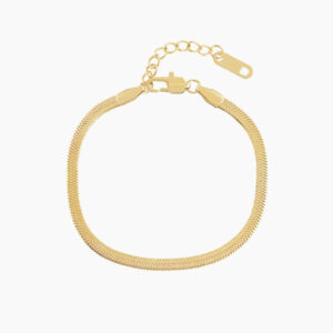 Herringbone Bracelet - 4mm | Custom Premium Metal Alloy Bracelet - Engravely