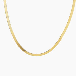 Herringbone Necklace - 3mm | Custom Premium Metal Alloy Name Necklace - Engravely