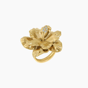 Hibiscus Petal Ring | Custom Premium Metal Alloy Ring - Engravely