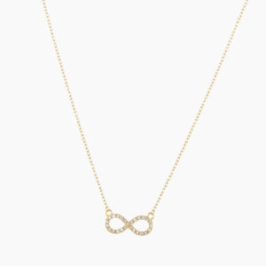 Iced Infinity Necklace | Custom Premium Metal Alloy Name Necklace - Engravely