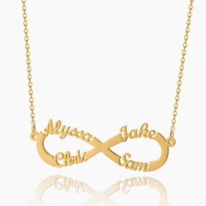 Eng ravely Infinity Pendant Name Necklace
