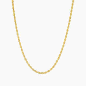 Mens Rope Chain - 2mm | Custom Premium Metal Alloy Name Necklace - Engravely