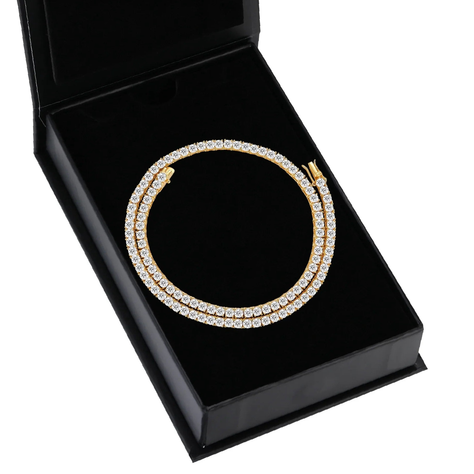 Mens Tennis Chain - 4mm | Custom Premium Metal Alloy Name Necklace - Engravely - Image 3