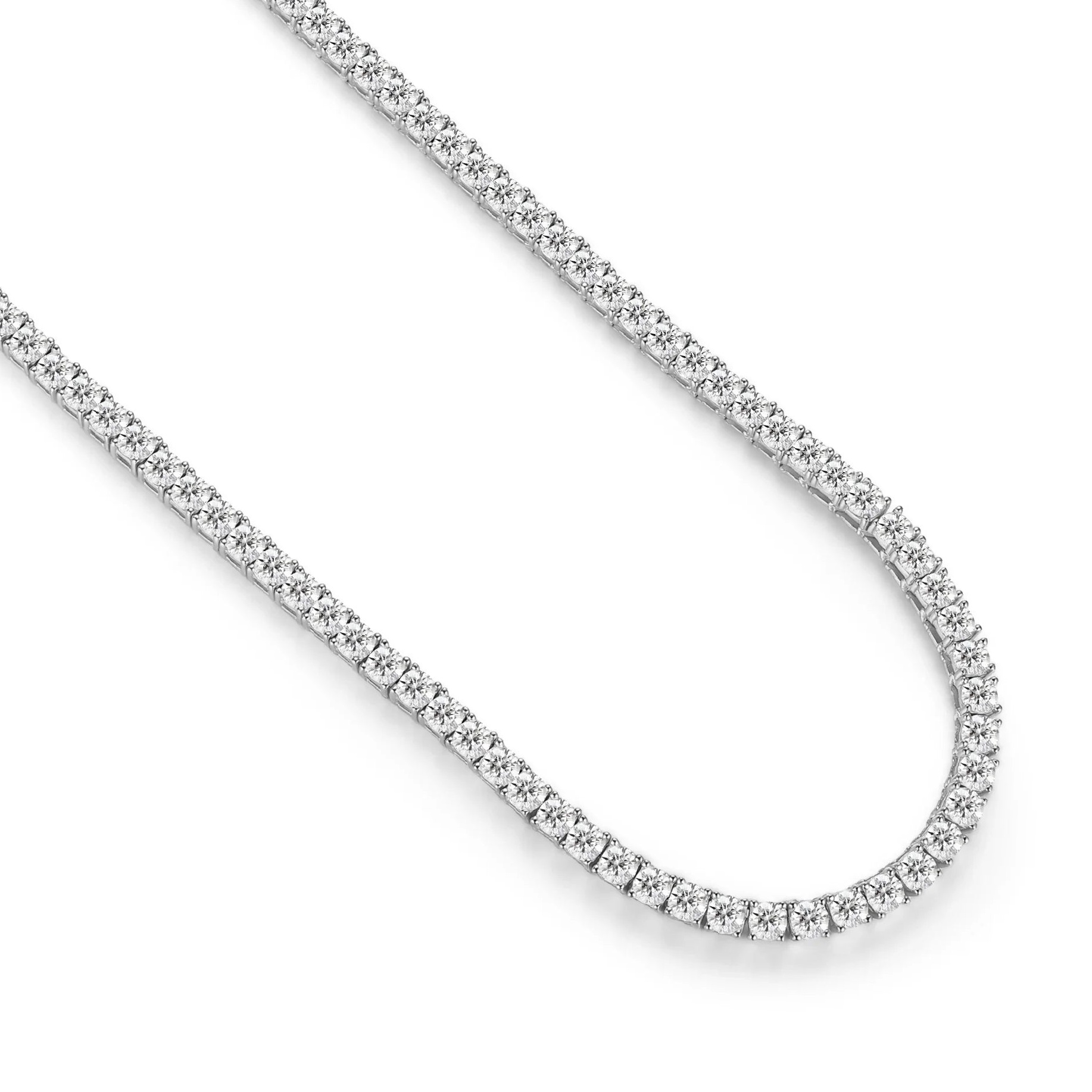 Mens Tennis Chain - 4mm | Custom Premium Metal Alloy Name Necklace - Engravely - Image 5