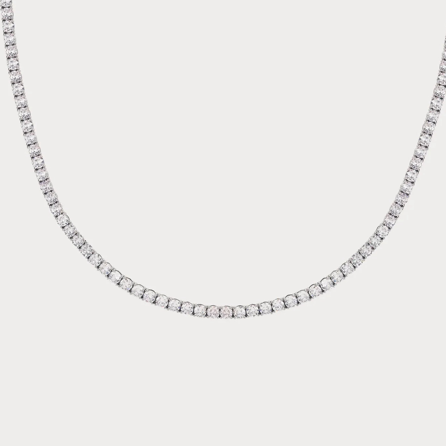 Mens Tennis Chain - 4mm | Custom Premium Metal Alloy Name Necklace - Engravely - Image 7