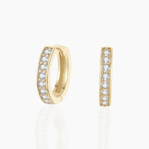 Moissanite Hoop Earrings | Custom Premium Metal Alloy Earrings - Engravely
