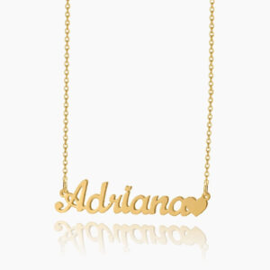 Eng ravely Name Heart Necklace