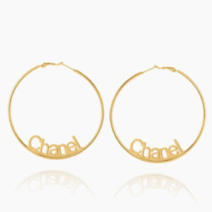 Name Hoop Earrings | Custom Premium Metal Alloy Earrings - Engravely