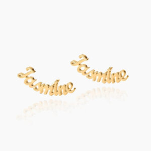 Name Stud Earrings | Custom Premium Metal Alloy Earrings - Engravely