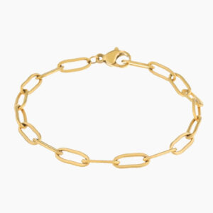 Paper Clip Bracelet - 4mm | Custom Premium Metal Alloy Bracelet - Engravely