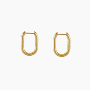 Paper Clip Hoop Earrings | Custom Premium Metal Alloy Earrings - Engravely