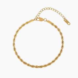 Rope Anklet - 4mm | Custom Premium Metal Alloy Anklet - Engravely