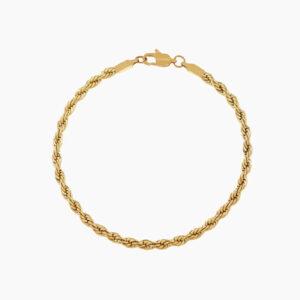 Rope Chain Bracelet - 4mm | Custom Premium Metal Alloy Name Necklace - Engravely