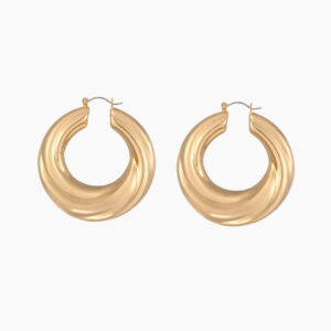 Round Twisted Hoop Earrings | Custom Premium Metal Alloy Earrings - Engravely