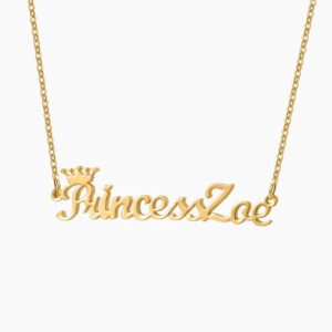 Royal Name Necklace | Custom Premium Metal Alloy Name Necklace - Engravely