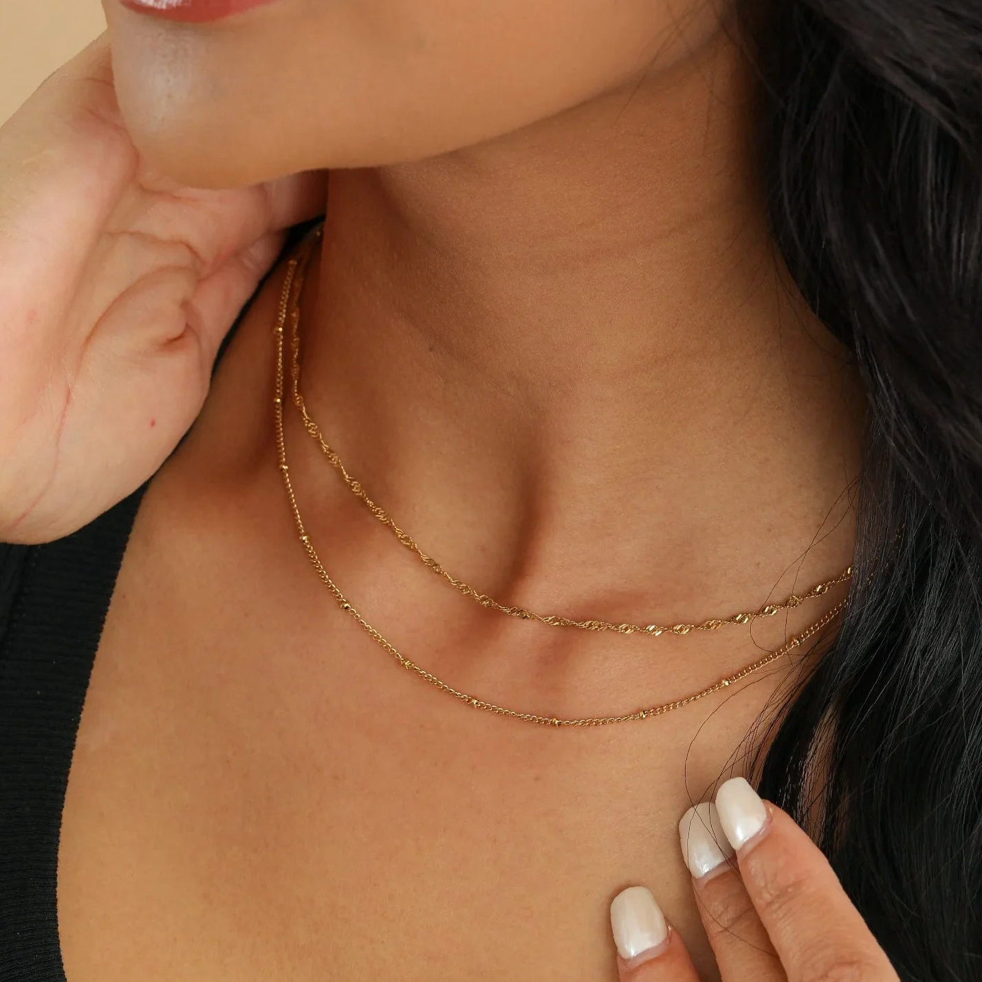 Satellite Chain Necklace | Custom Premium Metal Alloy Name Necklace - Engravely - Image 4