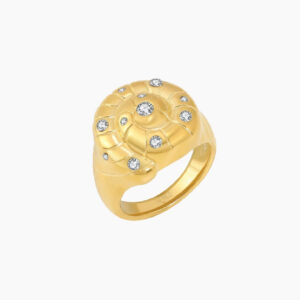 Seashell Ring | Custom Premium Metal Alloy Ring - Engravely