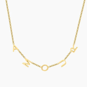 Eng ravely Sideways Initials Necklace