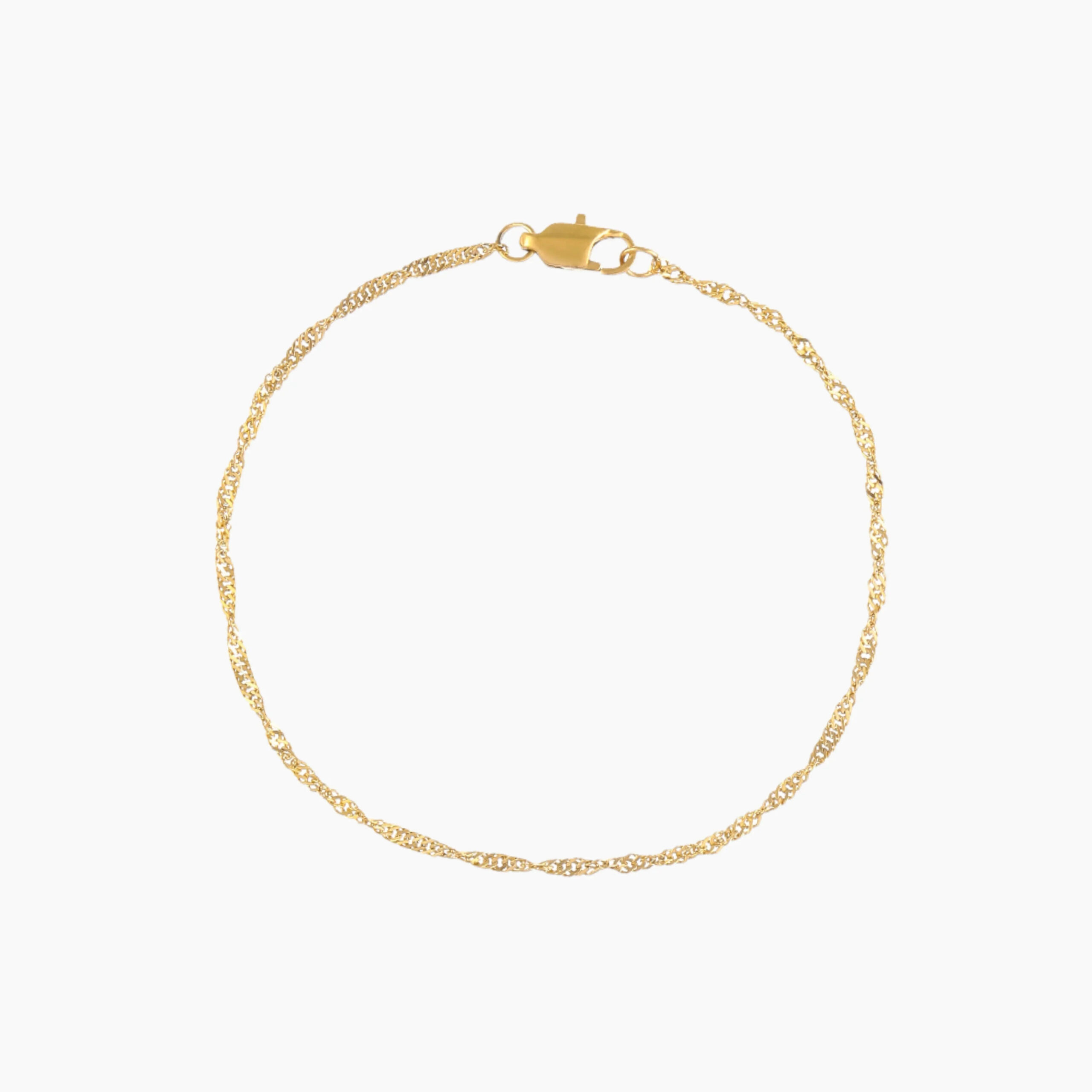 Singapore Chain Bracelet | Custom Premium Metal Alloy Name Necklace - Engravely