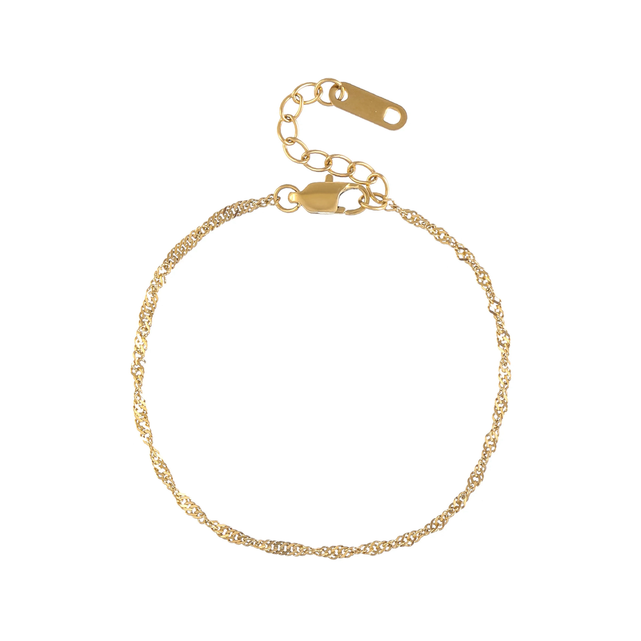 Singapore Chain Bracelet | Custom Premium Metal Alloy Name Necklace - Engravely - Image 3
