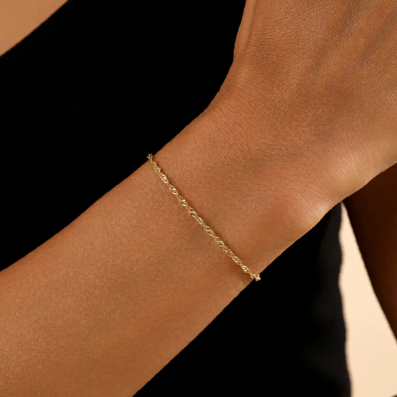 Singapore Chain Bracelet | Custom Premium Metal Alloy Name Necklace - Engravely - Image 8