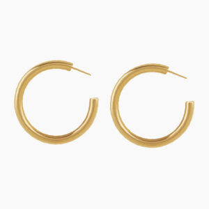 Thick Hoop Earrings | Custom 18K Gold Plated Earrings - Engravely
