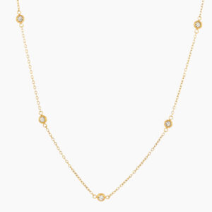 Crystals Necklace | Custom Premium Metal Alloy Name Necklace - Engravely