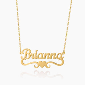 Eng ravely Love Heart Name Necklace