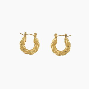 Twist Hoop Earrings | Custom Premium Metal Alloy Earrings - Engravely