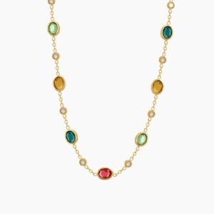 Viva Color Necklace | Custom Premium Metal Alloy Name Necklace - Engravely